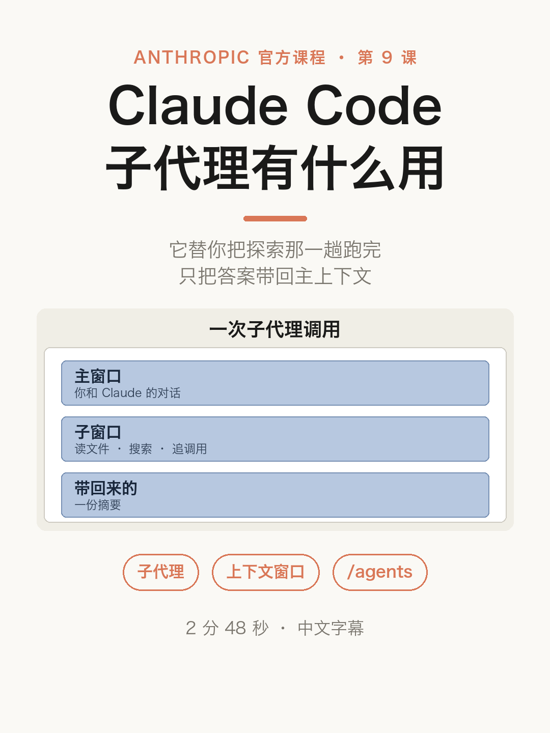 Claude Code 的子代理有什么用
